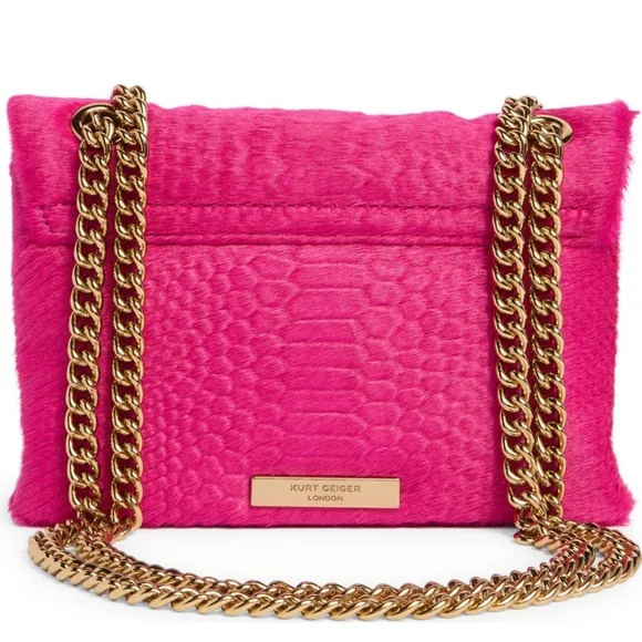 Kurt Geiger Luxurious Pink Handbag with Gold Accents - Picture 3 of 16